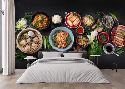 Assorted Chinese food Wall mural