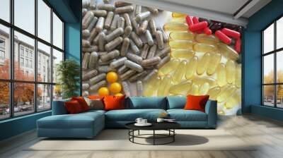 Colorful assorted pharmaceutical medicine pills Wall mural