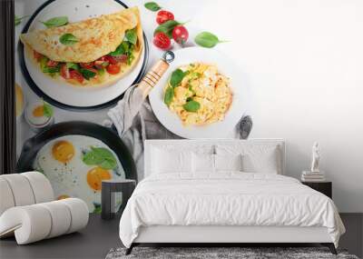 Cooked egg dishes Wall mural