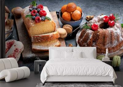 Different desserts Wall mural