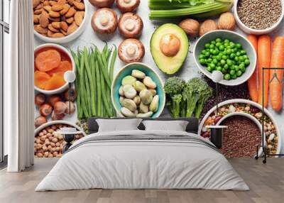 Food sources of plant based protein Wall mural