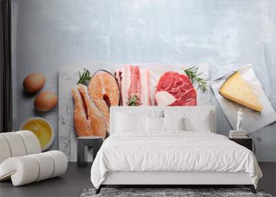 Foods high in animal protein Wall mural