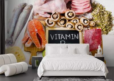 Foods Highest in Vitamin B5 (Pantothenic Acid) Wall mural