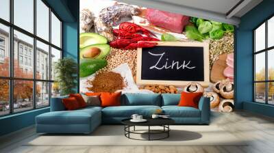 Foods Highest in Zink. Wall mural