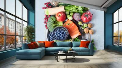 Healthy food selection Wall mural