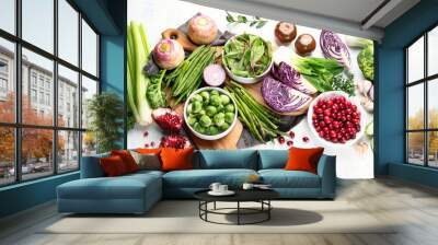 Seasonal vegetables for healthy cooking Wall mural