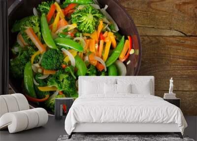 Vegetable stir fry. Wall mural