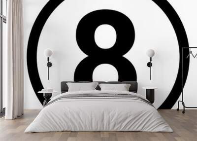 Number 8 icon Wall mural