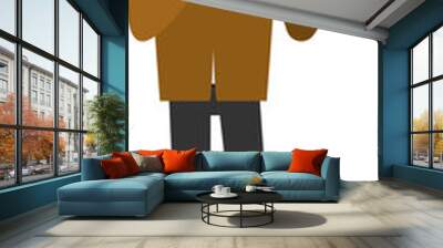 business man wear suit character Wall mural