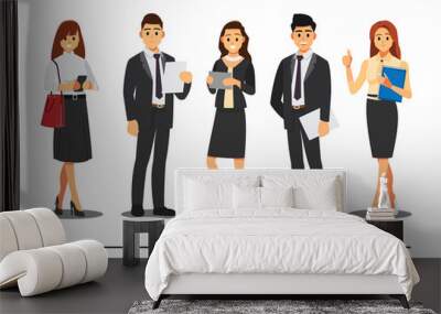 Business People teamwork ,Vector illustration cartoon character. Wall mural