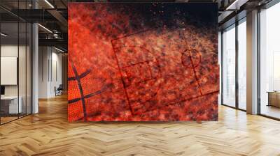 Basketball banner background Wall mural