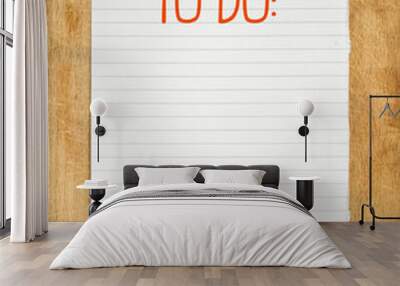 Blank To Do List Wall mural