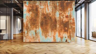 Corroded metal plate texture Wall mural