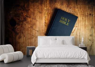 Holy bible on table Wall mural