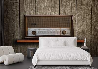 Vintage radio Wall mural