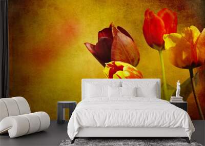 tulpen textur nostalgisch Wall mural