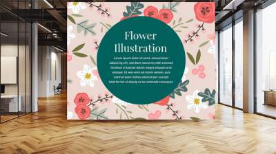 Flower Vector Background Wall mural