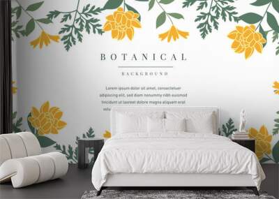 Spring Botanical Soft Floral Background Wall mural