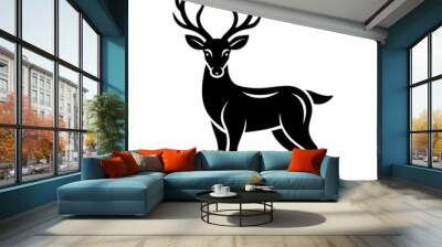 deer silhouette vector illustration art Wall mural