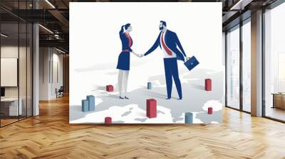 the deal. concept business illustration Wall mural