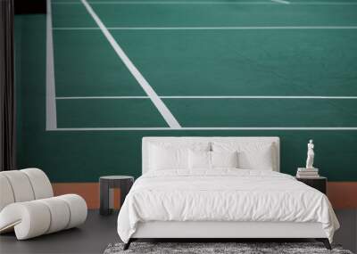 Indoor badminton court, selective focus Wall mural