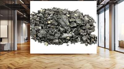 coltan from Brimstone Mine, Maine, USA isolated on white background Wall mural