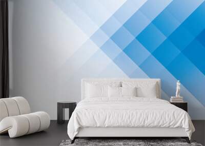 Abstract geometric blue and white color background. Vector illustration. Wall mural