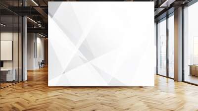 Abstract geometric white and gray color background. Vector, illustration. Wall mural