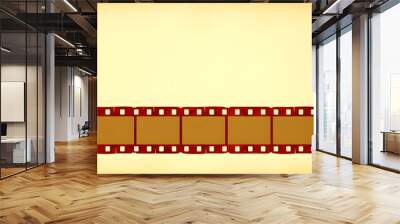 Vintage film strip frame with empty space, old paper paper texture background. Wall mural