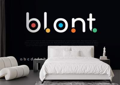 Blont Minimal style letters, vector typography design.  Wall mural