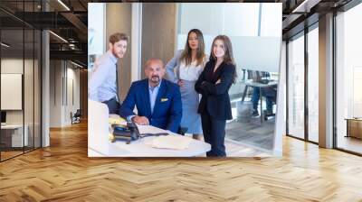 Office employees having a meeting Wall mural