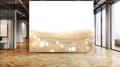 Blur beautiful nature Summer sand beach bokeh, isolated on white and transparent background Wall mural