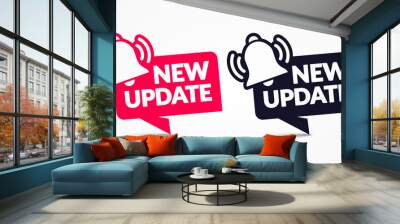 New Update Speech Bubble Set Wall mural