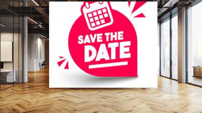 Vector Illustration Save The Date Label Wall mural