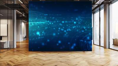 Digital Abstract technology background, futuristic background, cyber Internet technology Concept Wall mural