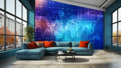 financial stock market graph illustration ,concept of business investment and stock future trading, Stock market chart. Business graph background, Financial Background, Economic Background Wall mural