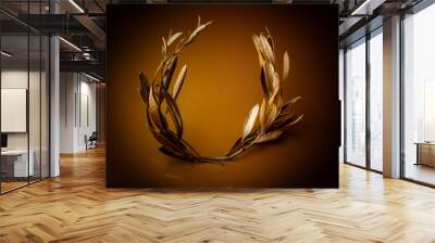 Golden Olive Wreath Wall mural