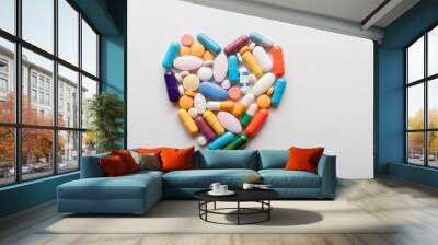 Pill heart Wall mural