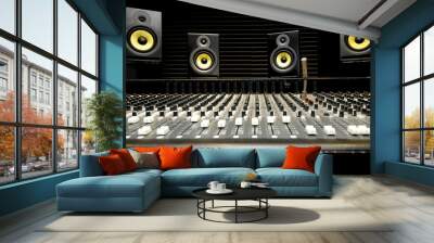 Mixing desk with speakers Wall mural