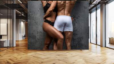 Sexy couple in underwear Wall mural