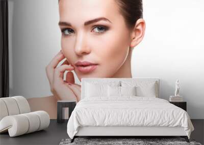 Woman with beautiful face Wall mural