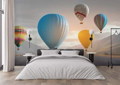  air balloons with different colors  Wall mural