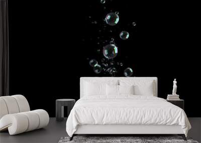 water drop on black background Wall mural