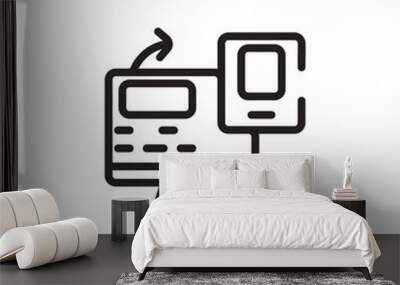 Adaptive Design Web Line Icon Wall mural