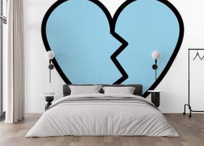 App Heart Mobile Filled Outline Icon Wall mural