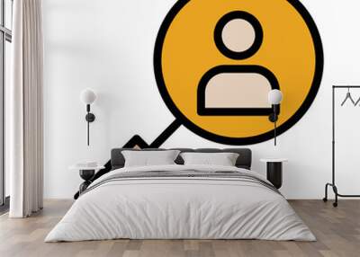 Startup User Search Filled Outline Icon Wall mural