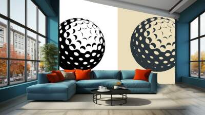 Golf ball illustrations Wall mural