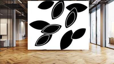 pumpkin seeds (2)food illustration pumpkin silhouette ingredient logo healthy icon natural outline fresh seed nutrition vegetable seeds snack diet vegetarian tasty shape heap protein vegan for vector  Wall mural