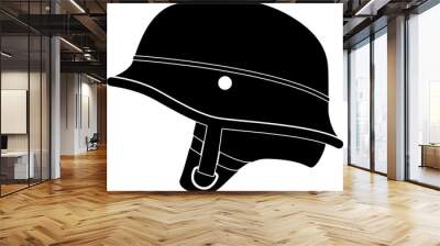 warrior illustration war silhouette militant logo helmet icon soldier outline combat military protection mission combatant camouflage battle security armor shape adults vector graphic background Wall mural