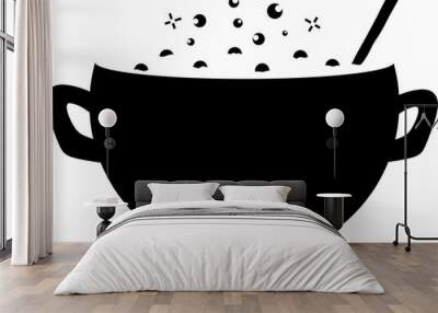 Witch cauldron silhouette  Wall mural